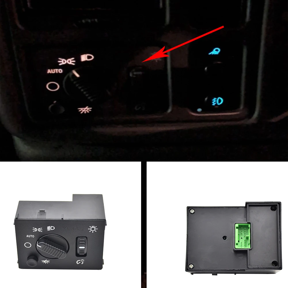 New Headlight Fog Lamp Control Light Button Switch For Cadillac Escalade EXT ESV Chevy Avalanche Silverado GMC Sierra 15143597