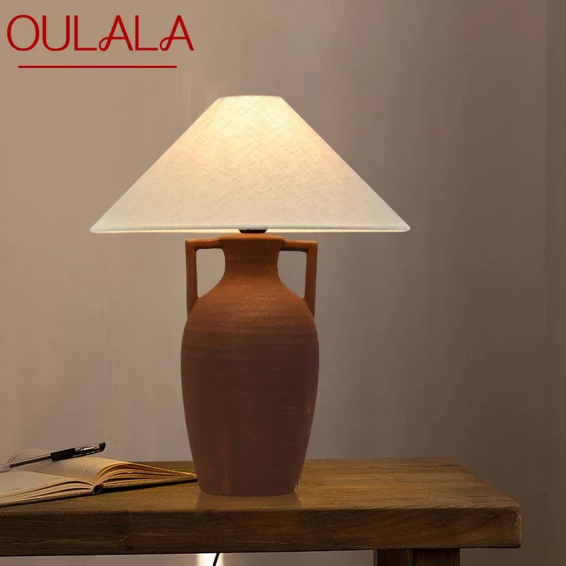 

OULALA Contemporary CeramicTable Lamp Creativity Living Room Bedroom Study Hotel Homestay engineering Desk Light