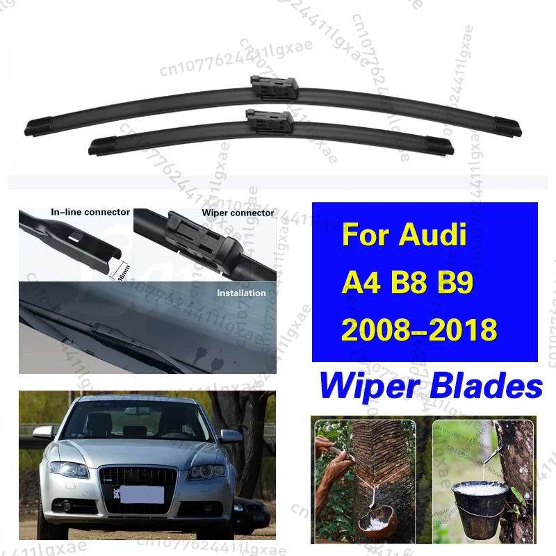 

Wiper Front Wiper Blades For Audi A4 B8 B9 Allroad 2008-2018 2017 2016 2015 2014 2013 Windshield Windscreen Front Window 24"+20"