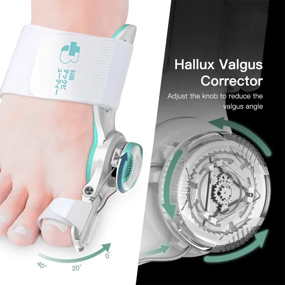 Separador de dedos del pie ajustable, tirantes ortopédicos Hallux Valgus, Corrector alisador de dedos grandes, Corrector de juanetes, alivio de