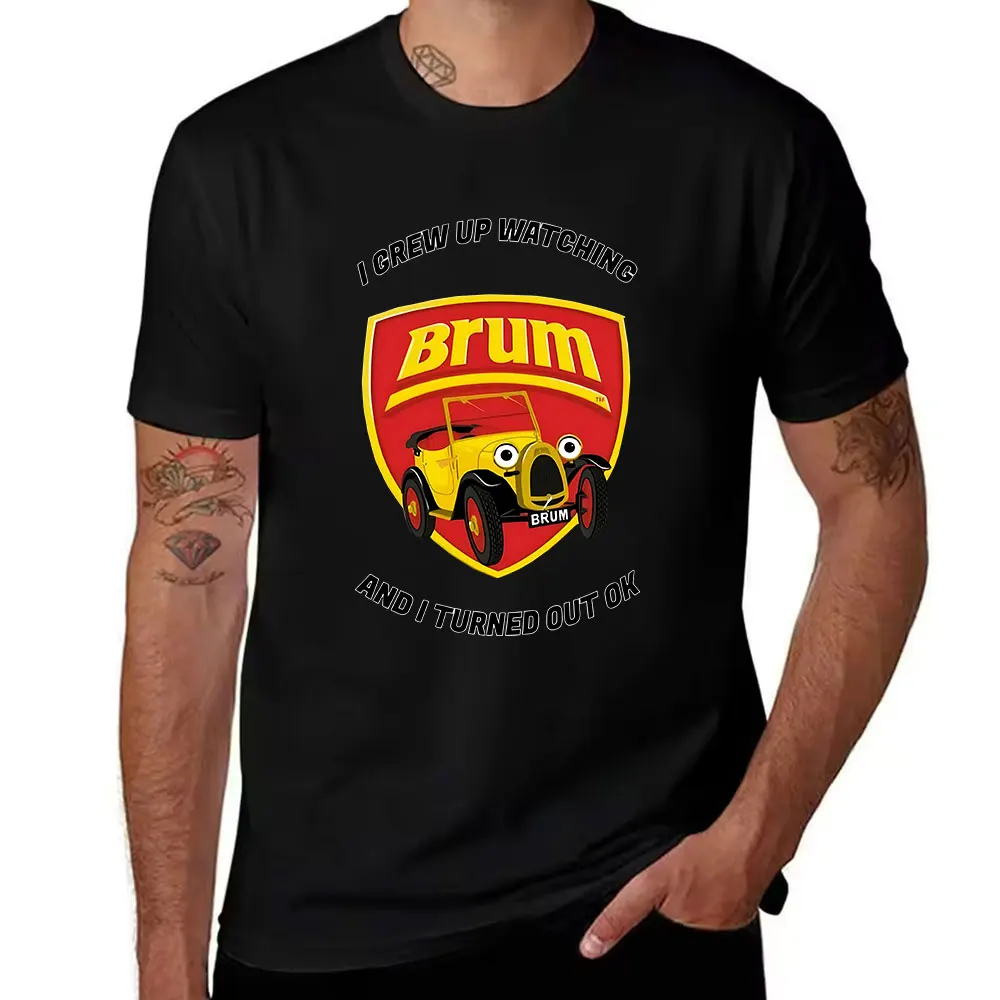 Camiseta de algodón de manga corta para hombre, con estampado gráfico de "Crecí viendo a Brum y me quedé bien", para fanáticos nostálgicos