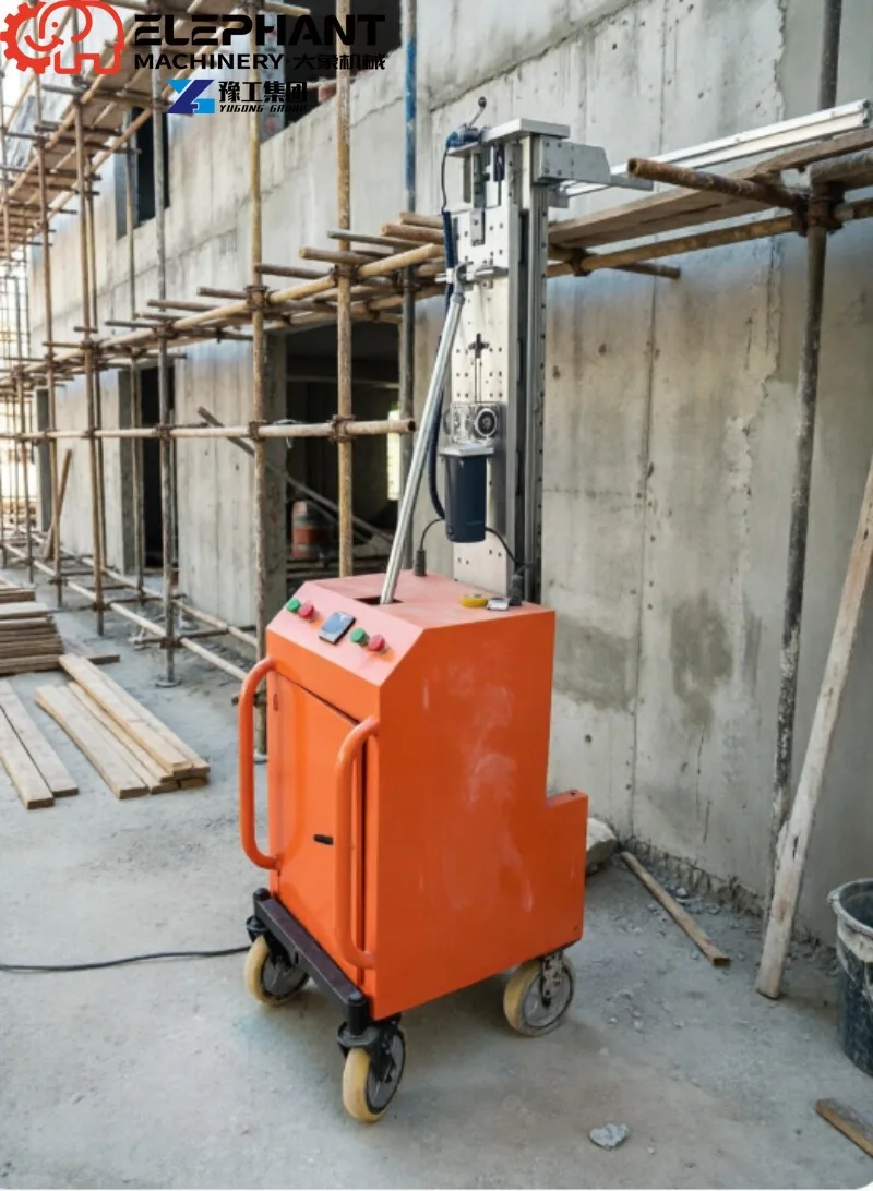 New Design Wall Plastering Machine, 80cm & 100cm Adjustable Working Width, New Technology For Interior Wall Cement Plastering