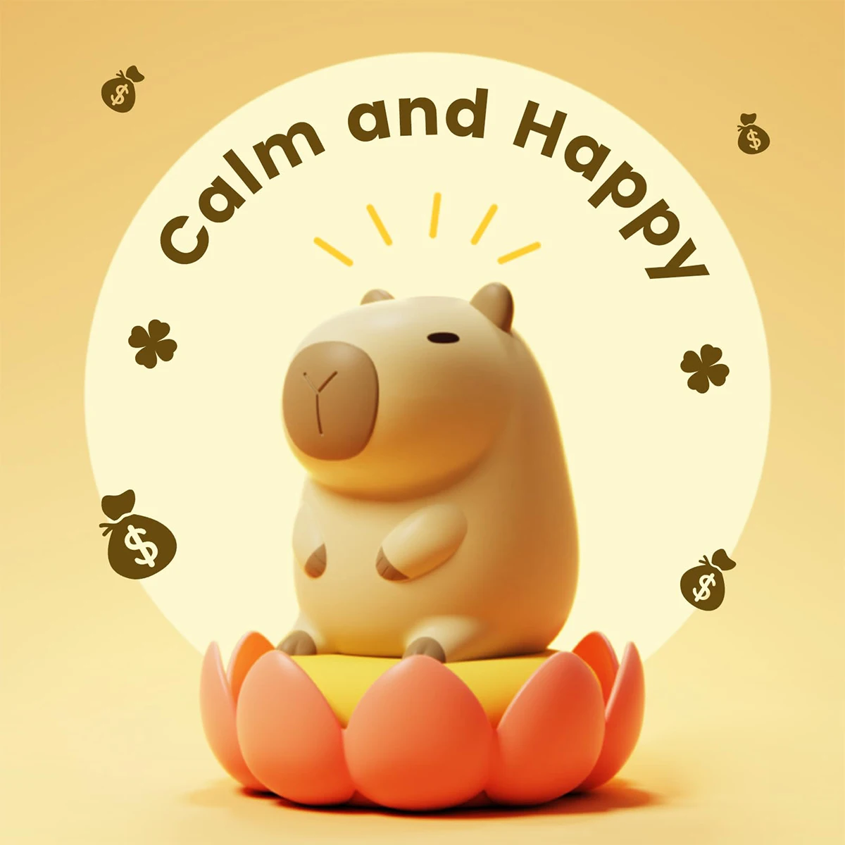 Capybara Luce Notturna Carino Silicone Ricaricabile Animale USB Ricaricabile Animale Touch Ricaricabile Sleeping Light Bambini LED