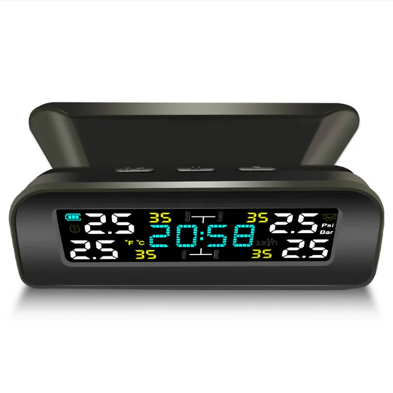 

Прочный монитор температуры в шинах, давление в шинах, автомобильный универсальный монитор для проверки шин, беспроводная солнечная энергия, внешнее время, легко