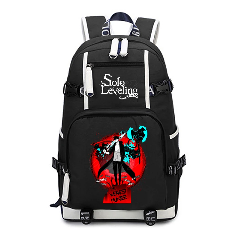 Manga Solo Leveling Design School Bags for Teenager Sung Jin Woo Fashion Backpack Student Anime Laptop Backpack Large Bags Male