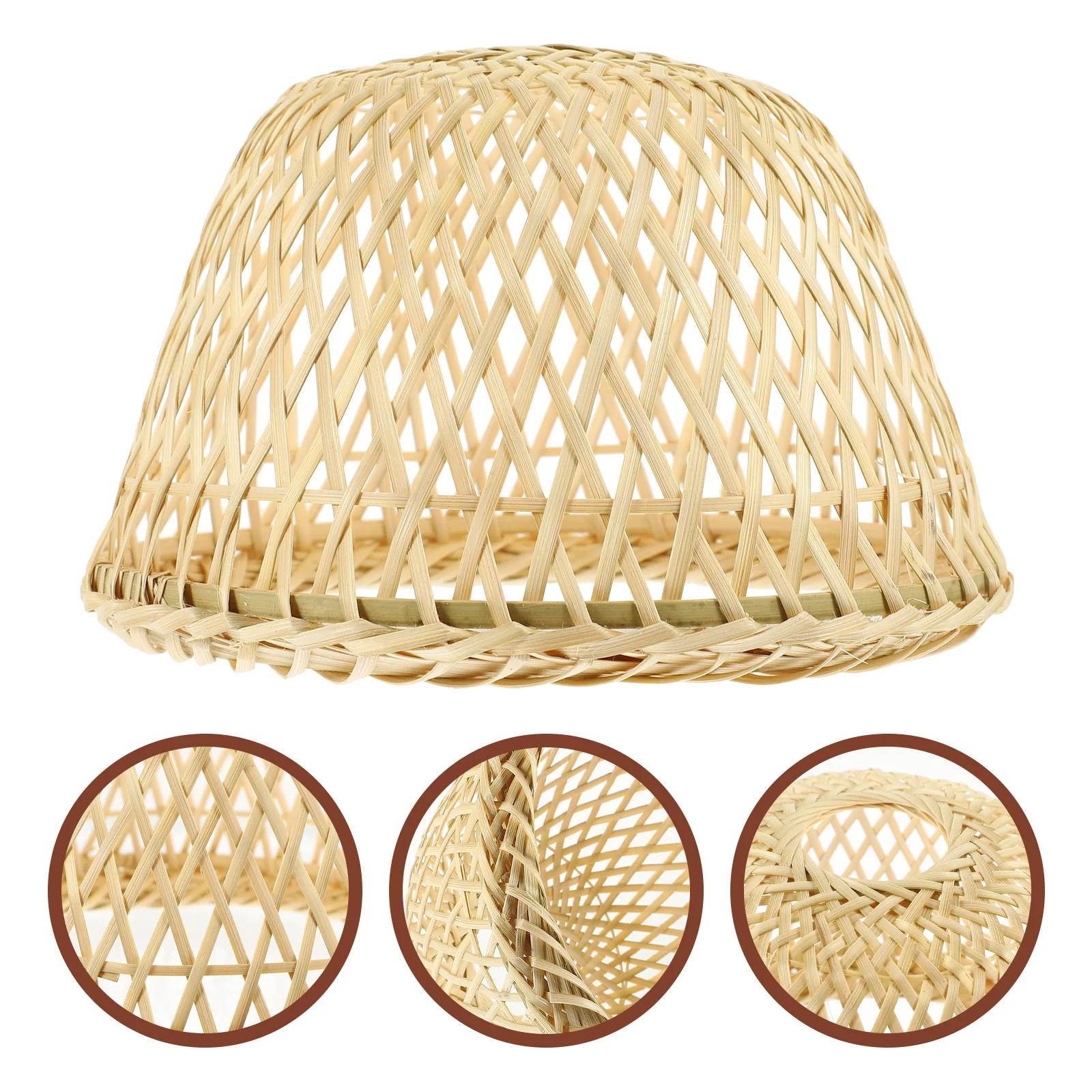 Woven Lamp Shade Hanging Lamp Shade Small Rattan Lampshade Pendant Light Shade Rustic Shades Light Covers for Bedside Ceiling