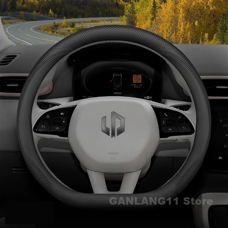 

Leather Car Steering Wheel Cover For Leapmotor T03 2023-2025 Non-slip Covers For Covers Auto interior Leapmotor t03 Accessories