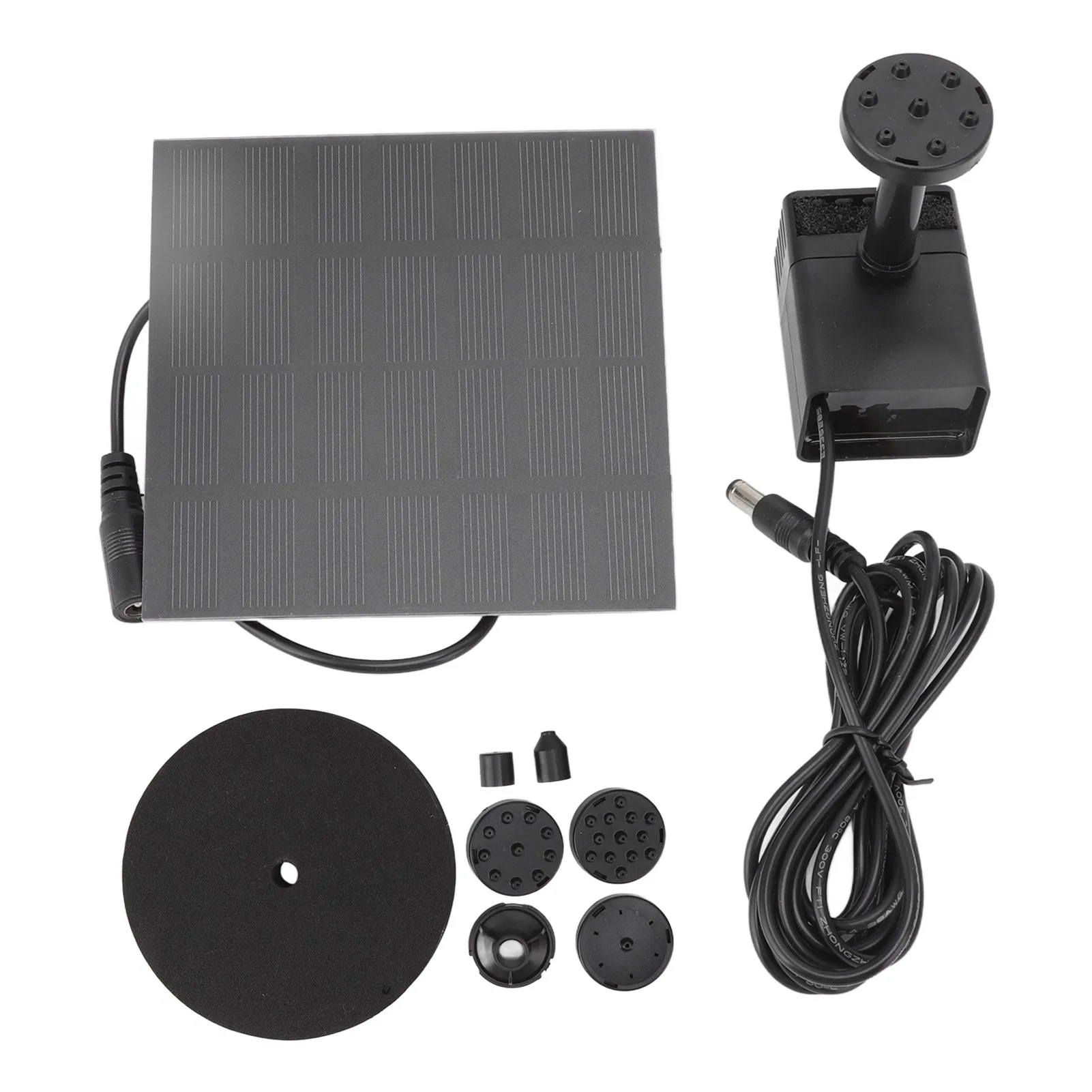 Image of DIY Solar-Wasserpumpen-Set Umweltfreundliche Solarbetriebene Wasserbrunnenpumpe mit 6 Düsen für Vogelbad Garten Aquarium