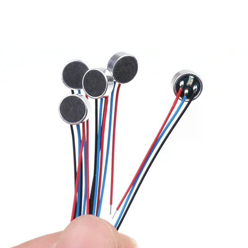 5pc 6x2.5mm 6025 Mic Capsule Electret Condenser Microphone with Wire Length 7CM Airflow Sensor Nebulizer
