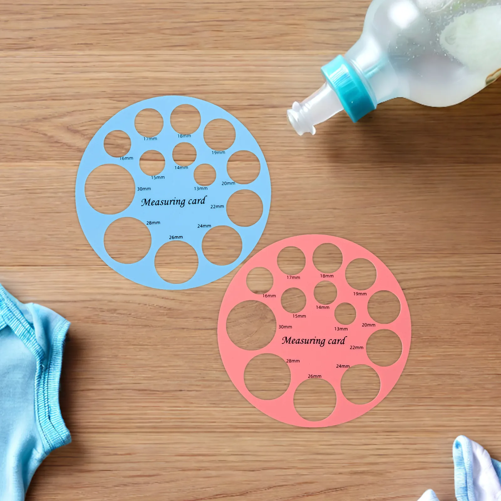 2Pcs Nipple Measurement Tool Flexible Silicone Ruler for Curved Flat Surfaces Baby Pacifiers Breast Sizing Flange Measuring Card