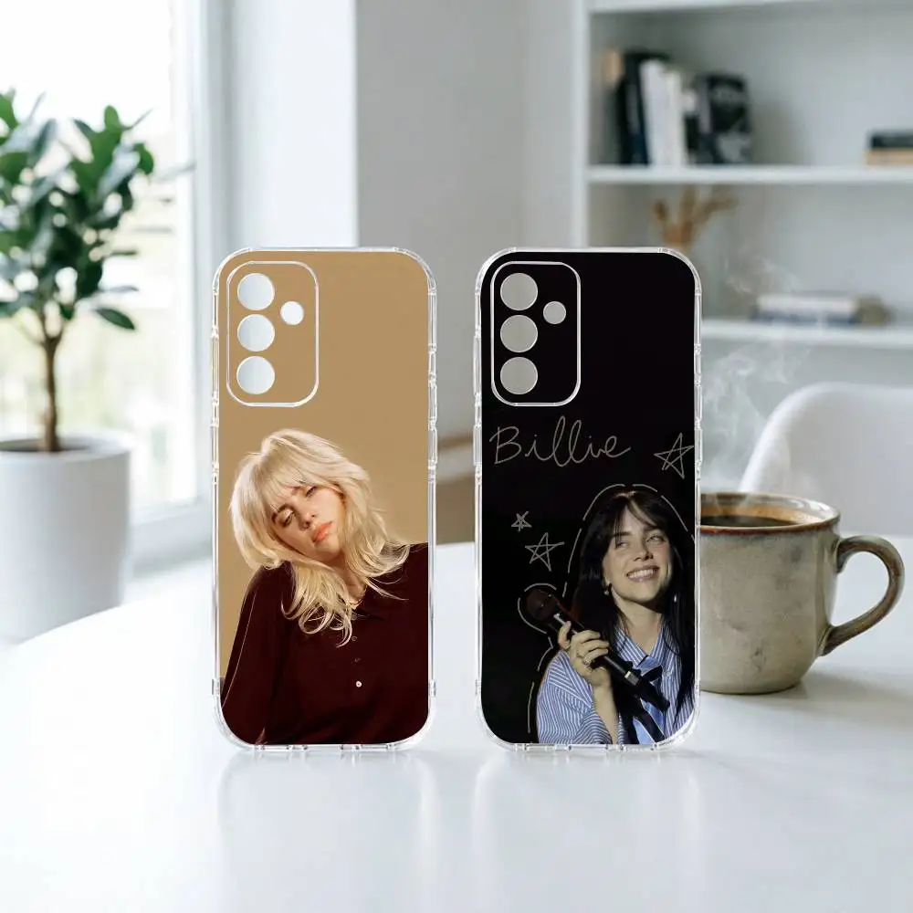 R-Rapper B-Billie E-Eilish Phone Case Transparent Silicone Soft For SamsungA10,12,20,21S,30,31,40,50,51,52,70,71 Gift