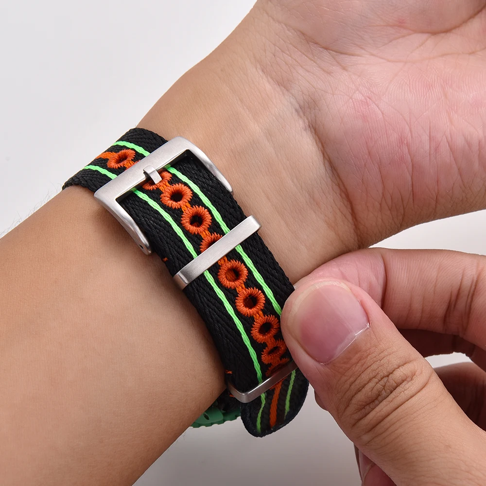 Premium Glow in the Dark Nylon Watch Strap 20mm 22mm Replacement Band For All Brand Watches
