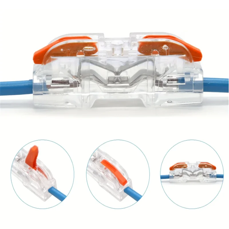 20/34/50PCS Transparent Quick-Lever Wire Connectors Push-In Universal Compact Junction Set Household Electrical Connect Terminal