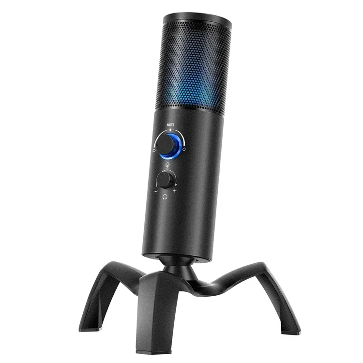 Rgb Mic Tripod Microfono Condenser Usb Microphone for Gaming Streaming