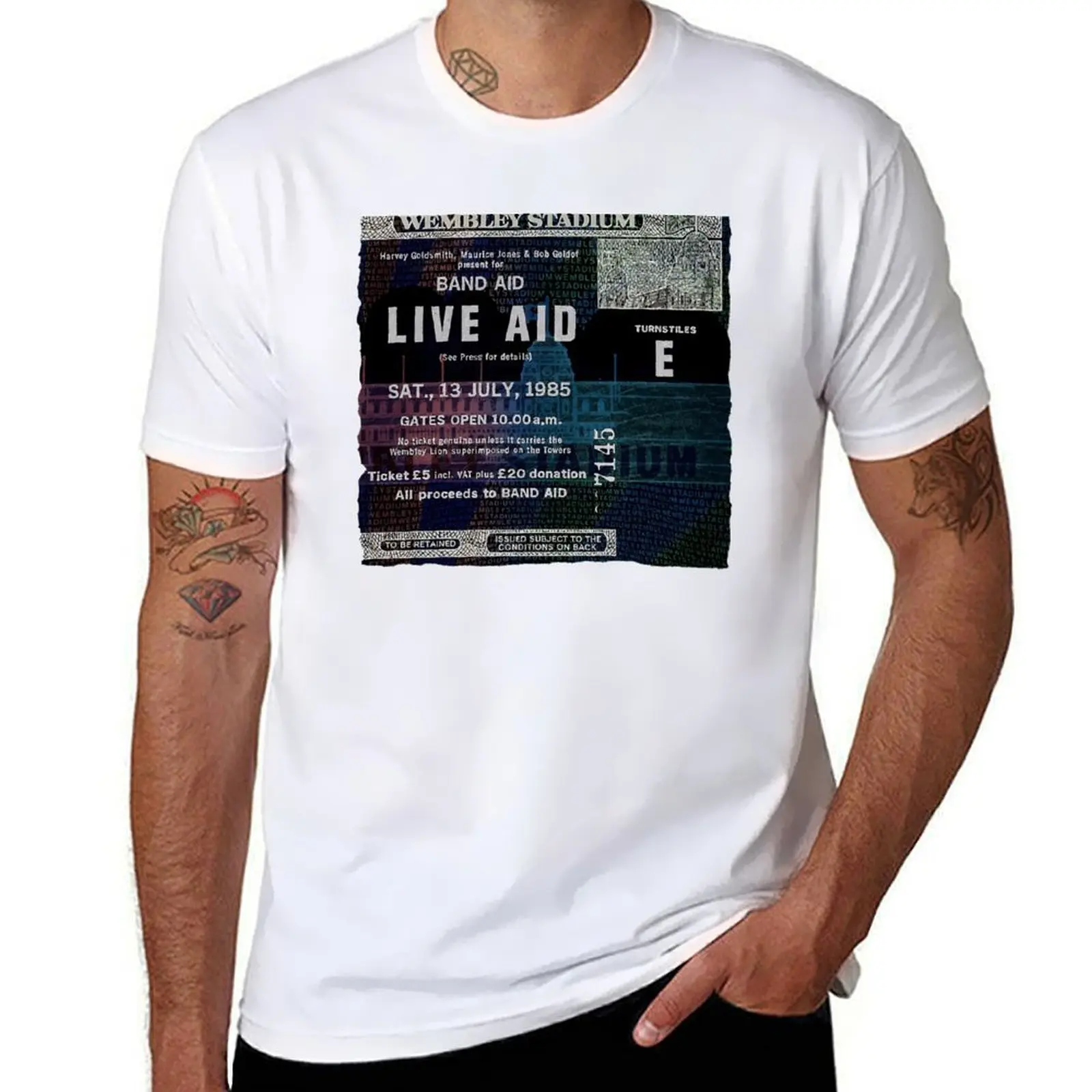 

Live Aid 1985 - just the ticket! T-Shirt t shirt man plain t shirts for man graphic vintage T-Shirt