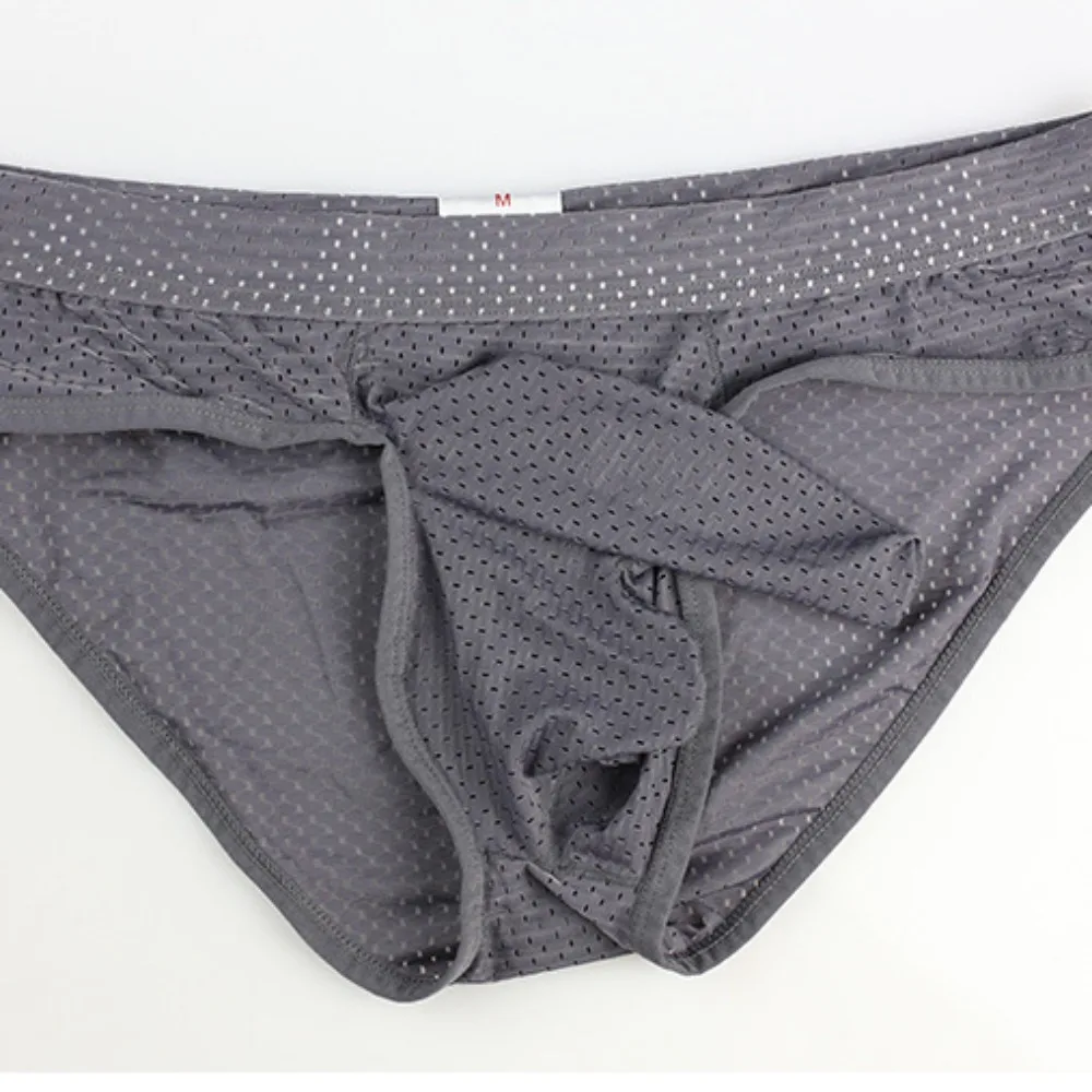 Mesh Thong Big Cock Briefs Male Lager Pouch Male U Convex Sexy Underwear Men Gay Sissy Underpants Mens Panties Sex Undershorts