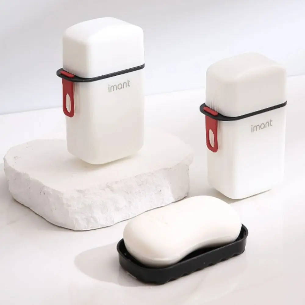 New Plastic Soap Rack Portable Waterproof Soap Holder with Cover Travel Case Soap Container Bathroom