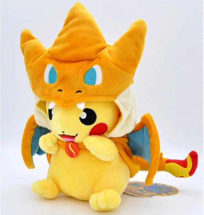 2025 * 1 PCS ~ 4 PCS Estilos Cosplay Pokémon Pelúcia * Mega Brilhante Charizard XY Pikachu Manto Brinquedo de Pelúcia Boneca Macia de Desenho Animado & @!