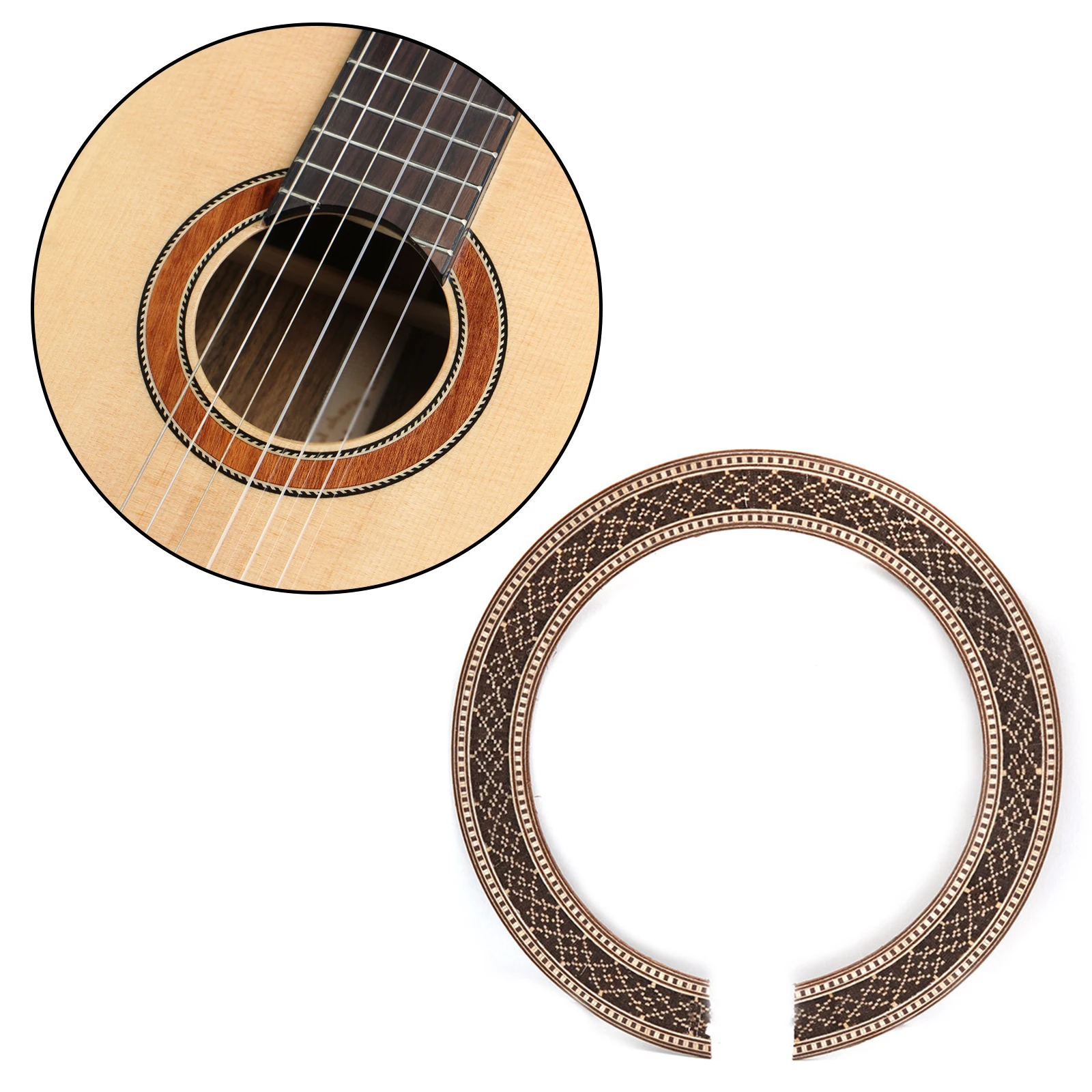 Acoustic Guitar Soundhole Rosette Wooden Inlay for Guitar DIY Maker