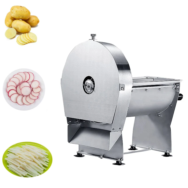 Электрический измельчитель-ломтерезка Измельчитель овощей из нержавеющей стали, машина для нарезки подходит для картофеля, белой редиски, лимона и т. д.