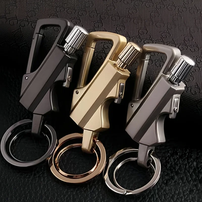 Multifunctional Keychain Kerosine Lighter Beer Bottle Opener Outdoor Portable Igniter Smoking Accessories Gadgets For Men