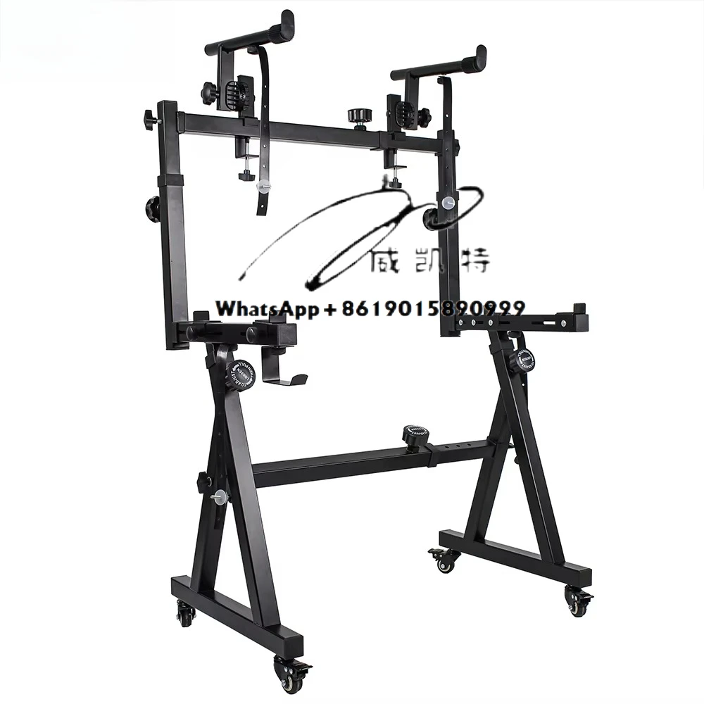 

Dual Piano Keyboard Stand with 2nd Tier Adjustable Arms - Z Style Piano Stand
