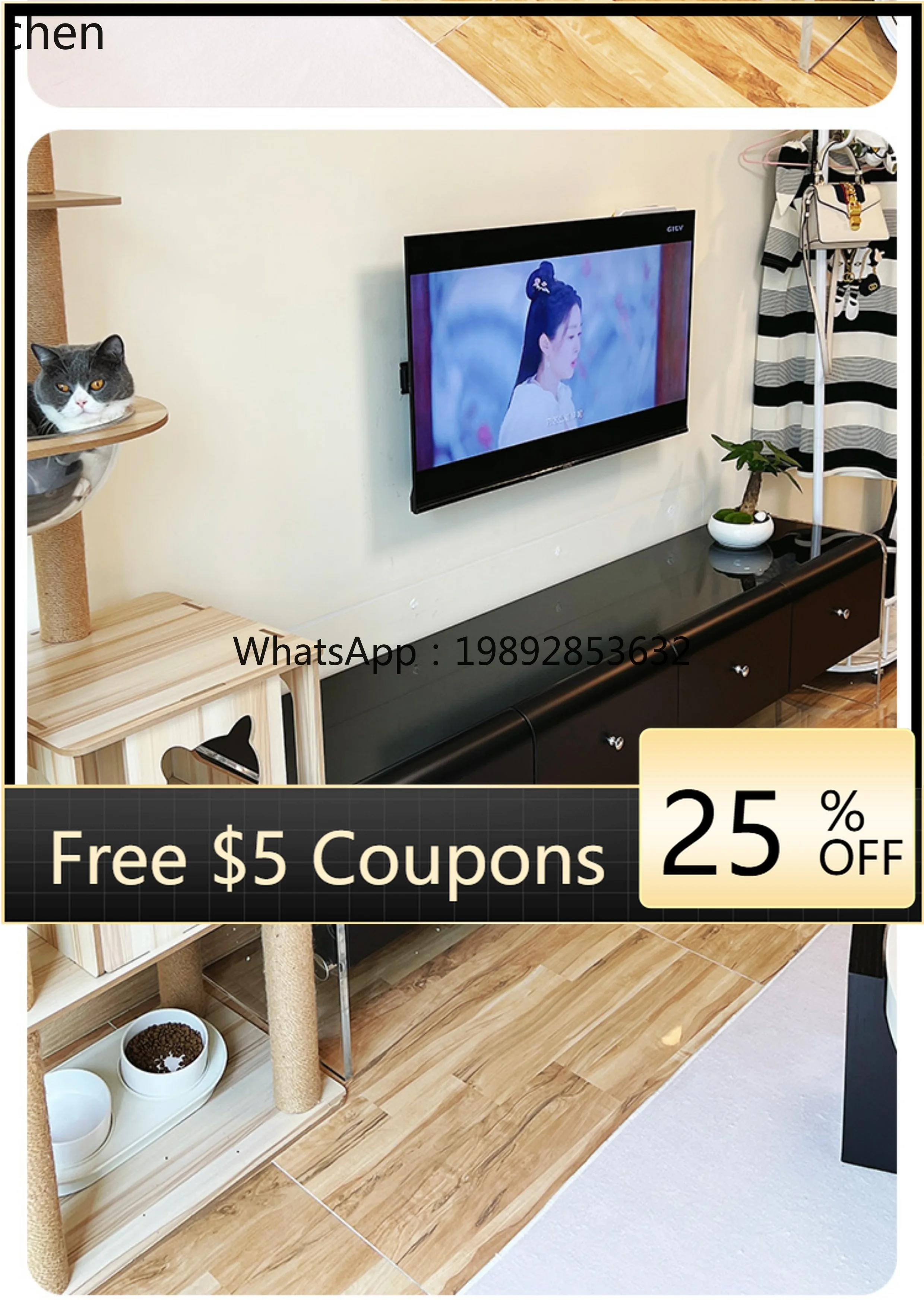 

acrylic suspension simple modern living room home bedroom high glass coffee table