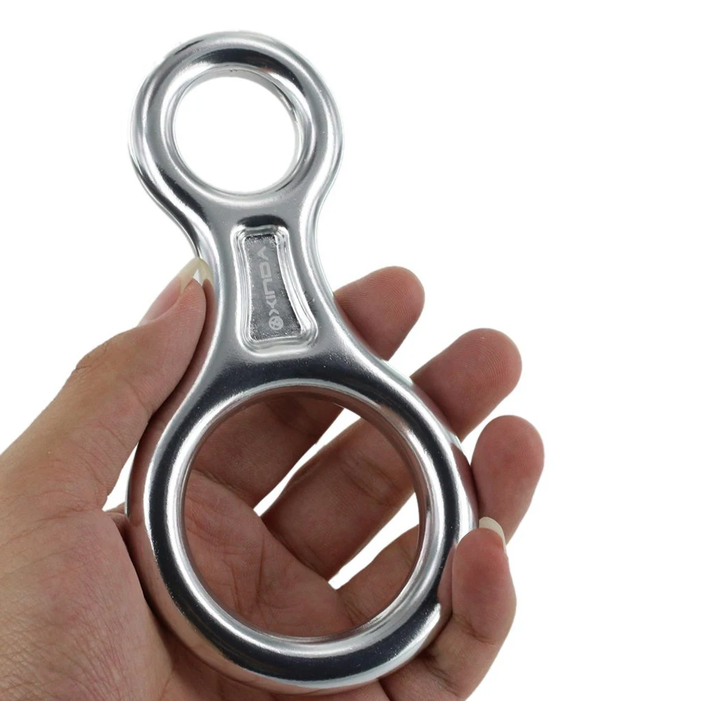 

Climbing Rappelling 35Kn Alloy Silver 7.4X14.4Cm Mountaineering Outdoor Adventure Equipment For Mountain Climbing