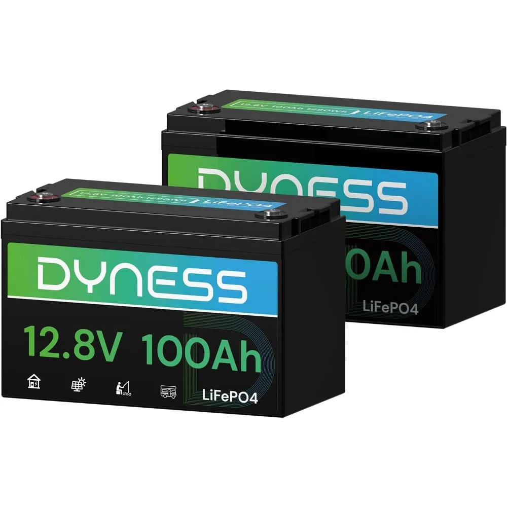 

12V 100Ah LiFePO4 Lithium Battery (2 Pack) BCI Group 31 with Low-Temp Protection, A+ Grade Cell Built-in 100A BMS, 12 Volt