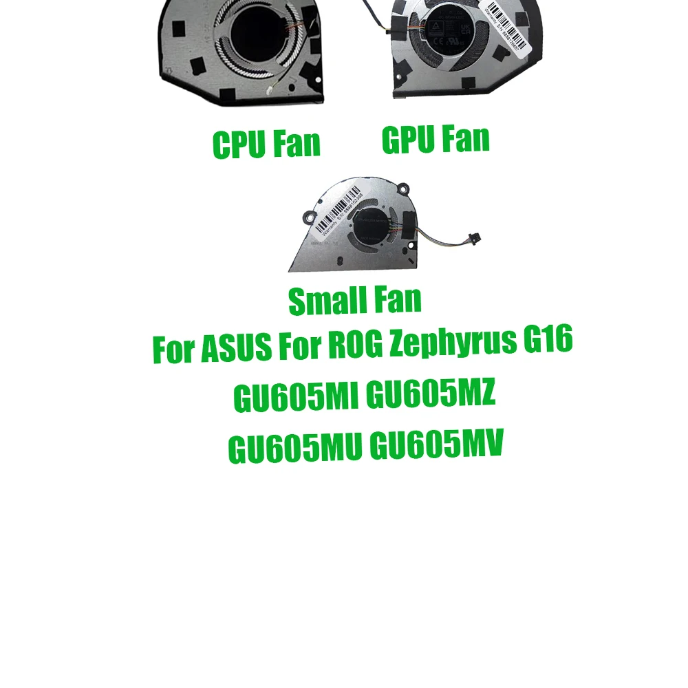 For ASUS For ROG Zephyrus G16 GU605MI GU605MZ GU605MU GU605MV DC5V Replacement Laptop CPU GPU Small Fan