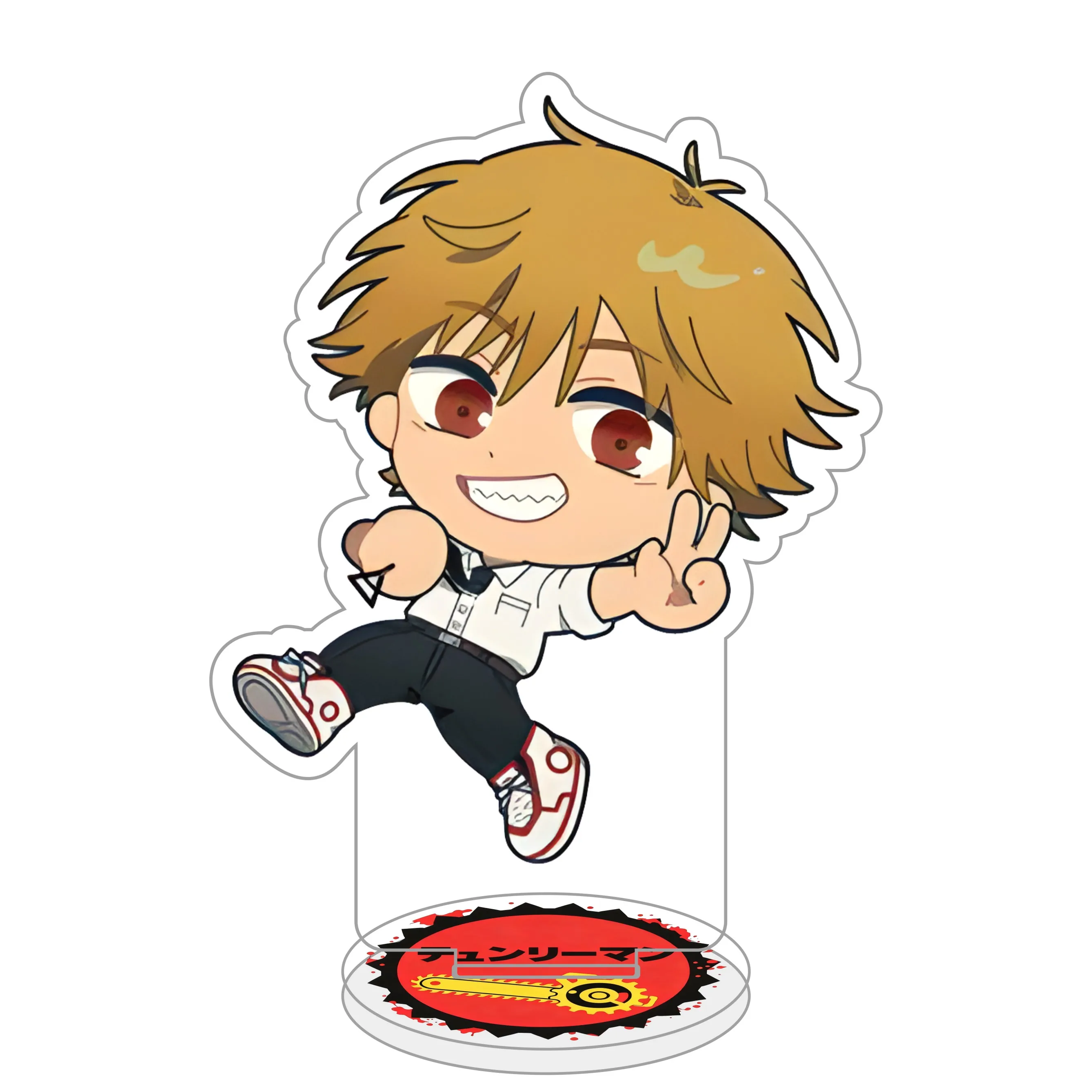 بالمنشار رجل الاكريليك الدائمة نموذج لجسم 10 سنتيمتر ماكيما قوة آكي الملاك Reze Denji سطح المكتب رف الكتب الديكور أنيمي مروحة هدية #3