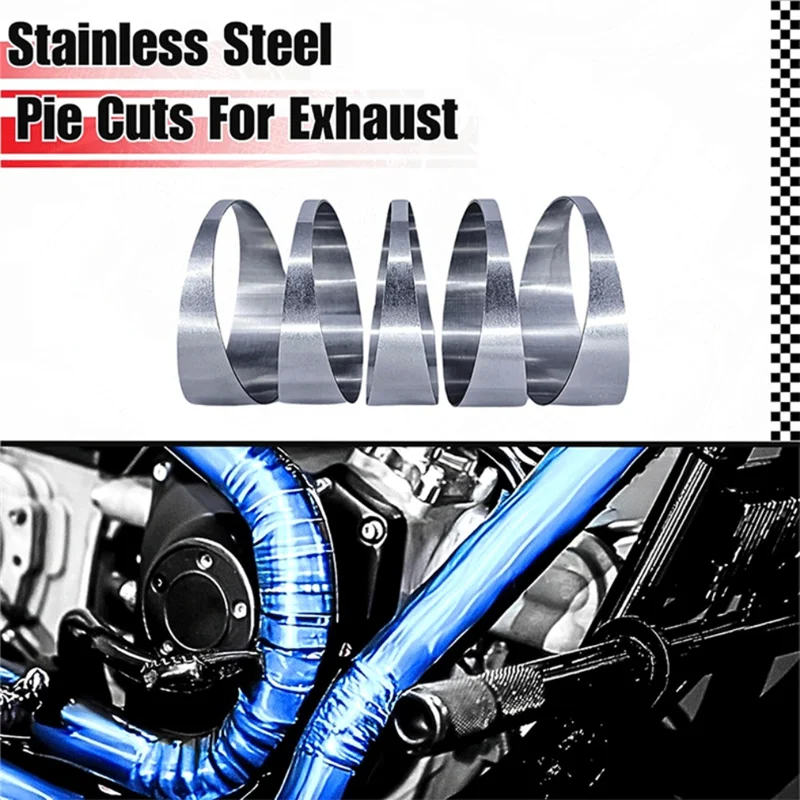 

A02M-90 Degree Stainless Steel Tight Radius Pie Cuts (Not Welded) - Lasercut & Deburred For Custom Exhaust (5Pcs)