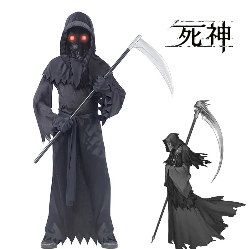 

New children's Death devil Satan costume Halloween costume Satan cos school activity party stage costume Death stage costume