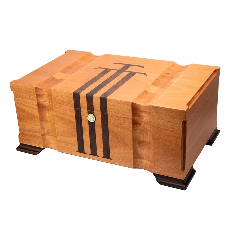 Cuban 3T cigar moisturizer, large-capacity Spanish cedar wood cigarette case, original gift box.