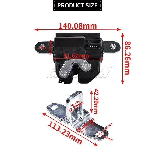 Imagen 2 del producto Para Fiat 500 Vauxhall/Opel Astra Corsa Meriva nuevo maletero cerradura puerta trasera pestillo actuador 55702917 55701971 accesorios de coche