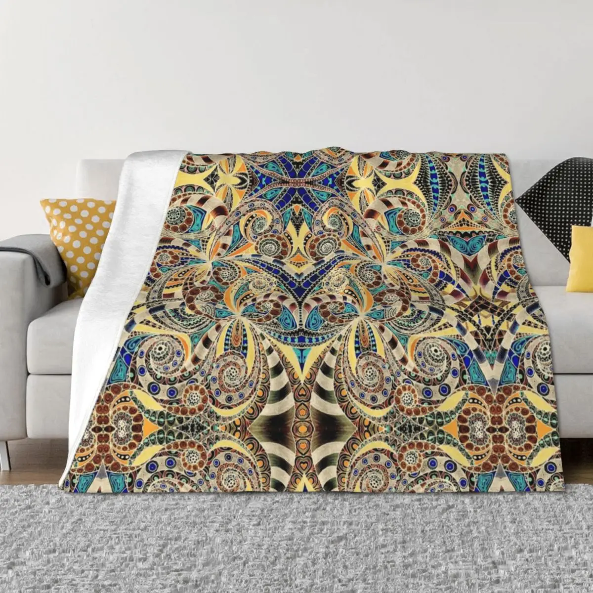 

Drawing Floral Zentangle G240 Throw Blanket Soft Tourist cosplay anime Bed linens Blankets