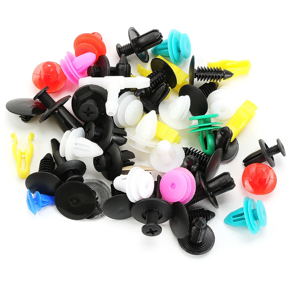 50Pcs Universal Mixed Auto Fastener Clips rivetto per Auto per Nissan Micra leaf teana note almera classic Qashqai Pulsar Micra