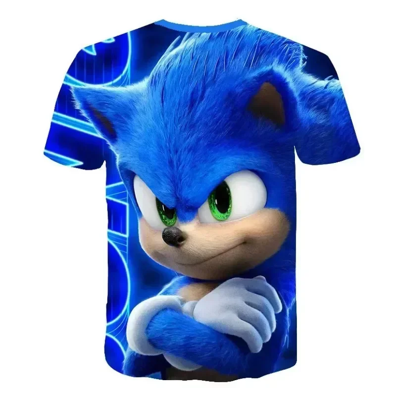 SONIC THE HEDGEHOG T-shirt vêtements Sonic 3D pour enfants garçons et filles dessin animé impression Animation Cosplay vêtements accessoires