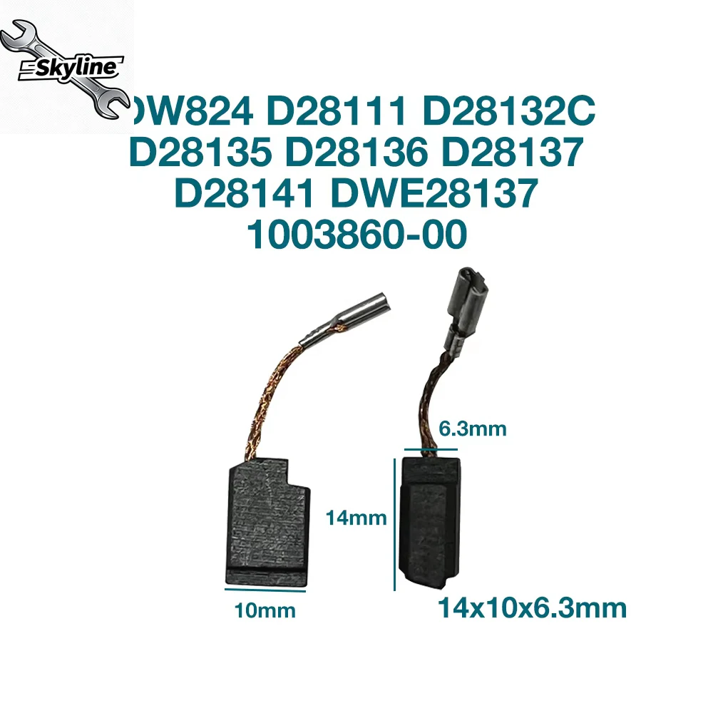 Угольная щетка для DW824 D28111 D28132C D28135 D28136 D28137 D28141 DWE28137 1003860-00 Замена угольной щетки для электроинструмента
