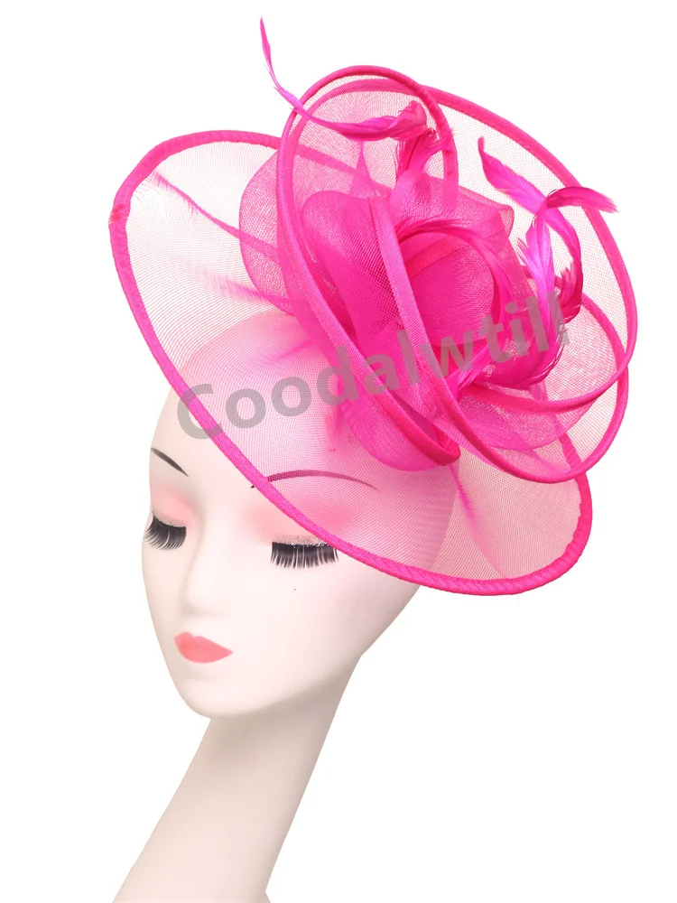 Bruids Bruiloft Haaraccessoires Veren Sluiers Tovenaar Hoeden Cocktail Hoofddeksels Dames Race Gelegenheid Hoedenzaak Hoed Hoofdband