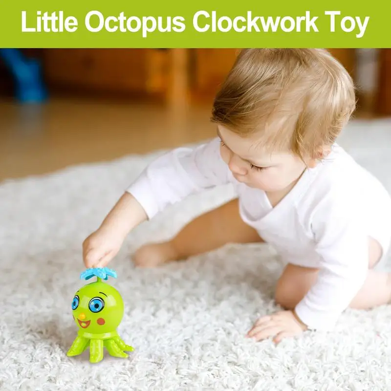 Funny Octopus Toy Wind-Up Animal Toys Sea Animal Decoration Desktop Ornament Creative Gadget For Kids Classroom