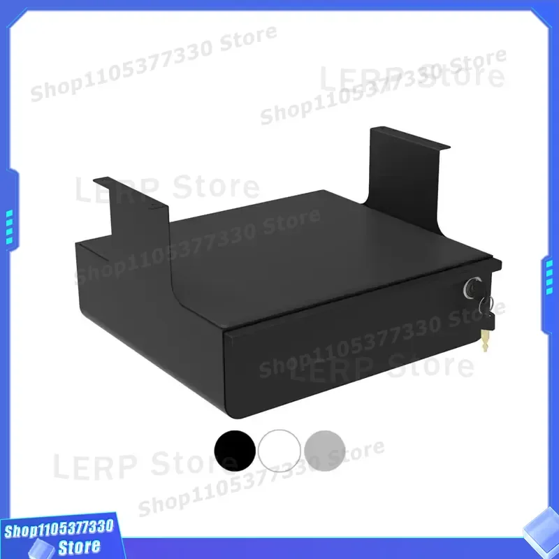 Under Desk Drawer Organizer Lockable Sliding Storage Box for Office Workstation Computer Table Stationery Holder Cabinet