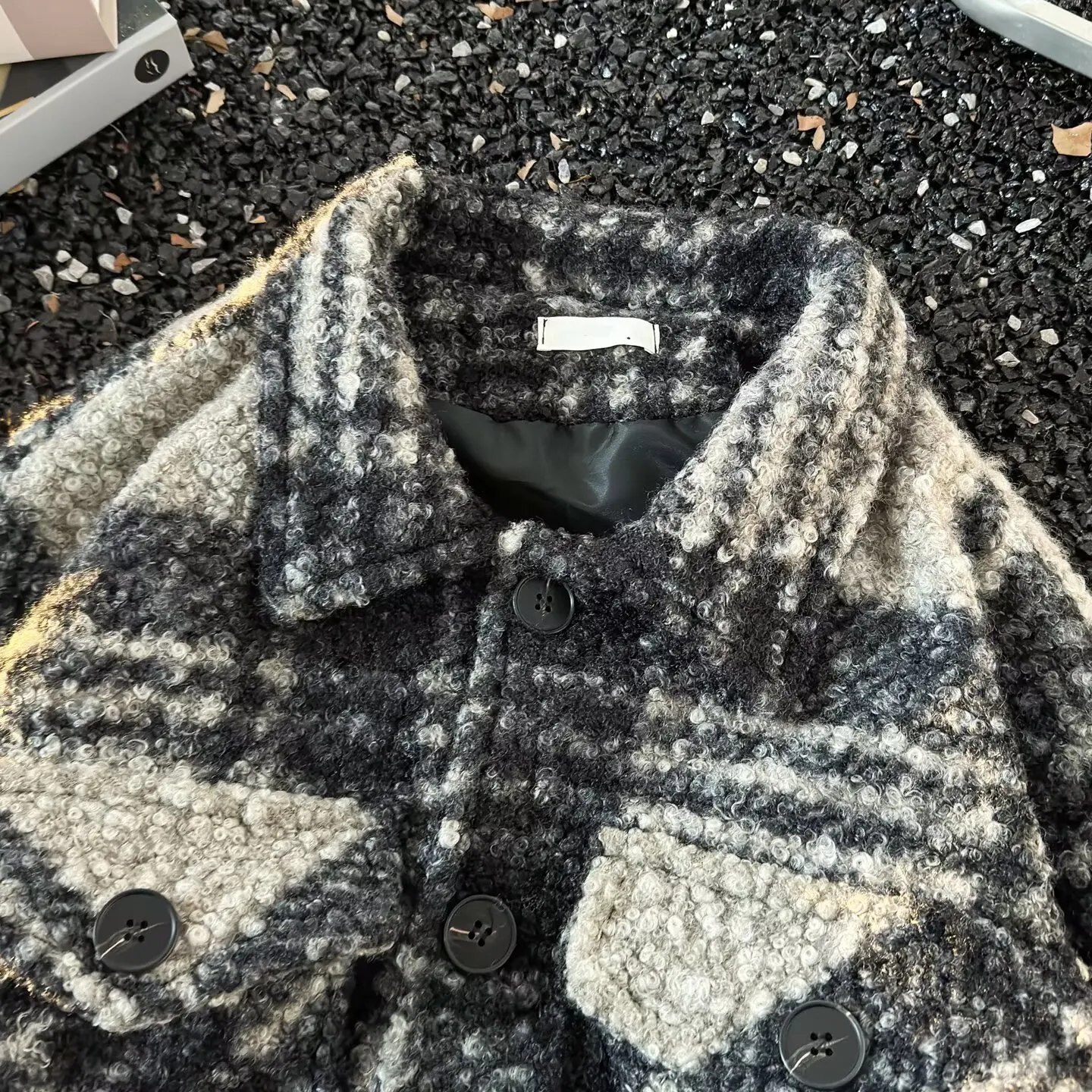 

Осенне-зимняя шерстяная мужская куртка в клетку, студенческая крутая и модная универсальная повседневная свободная куртка с длинными рукавами