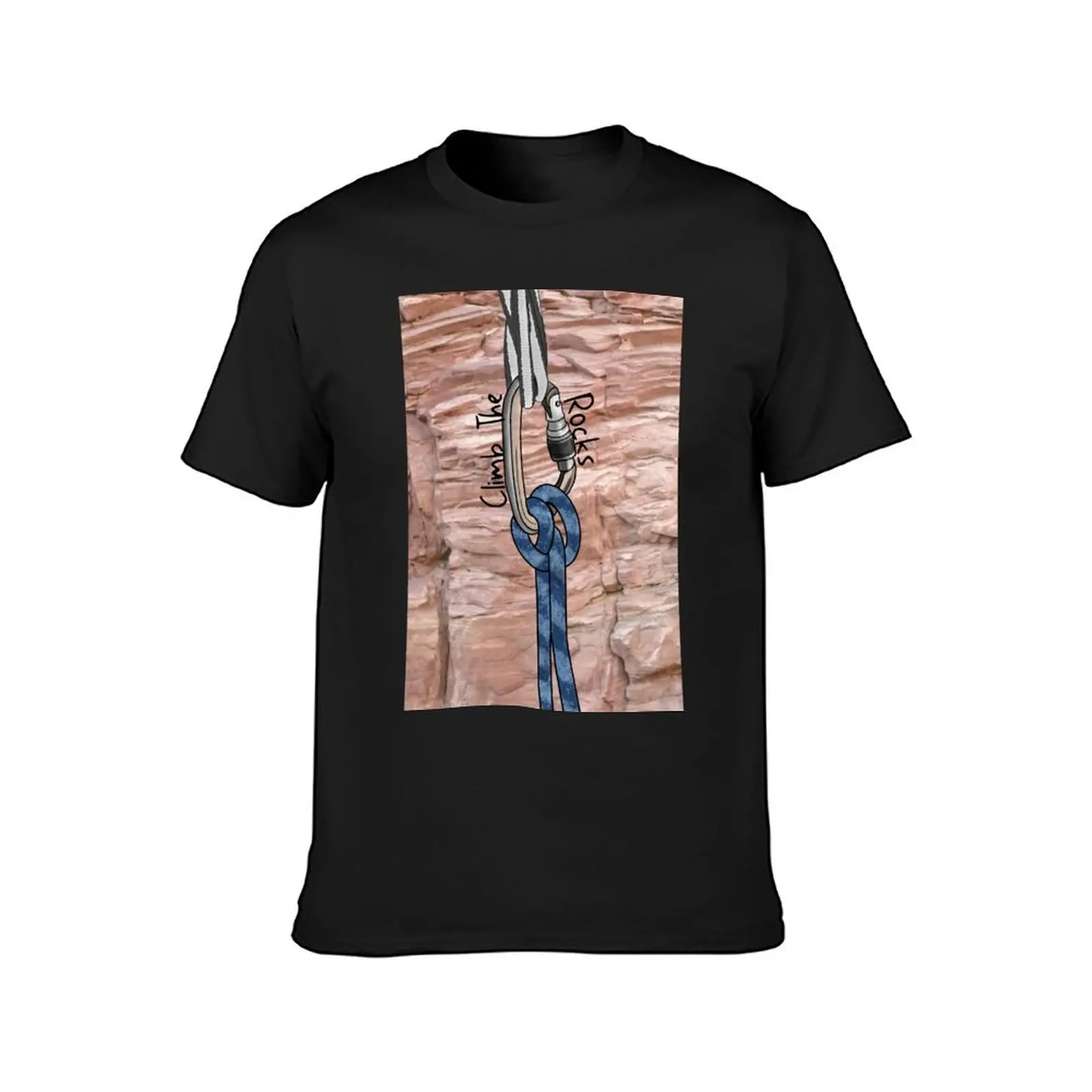 Climb The Rocks T-Shirt quick-drying Aesthetic clothing quick drying summer clothes mens funny t shirts