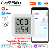 Tuya Zigbee Temperature Humidity Sensor APP Remote Control Thermometer via Smart Life For Smart Home Work With Yandex Alexa