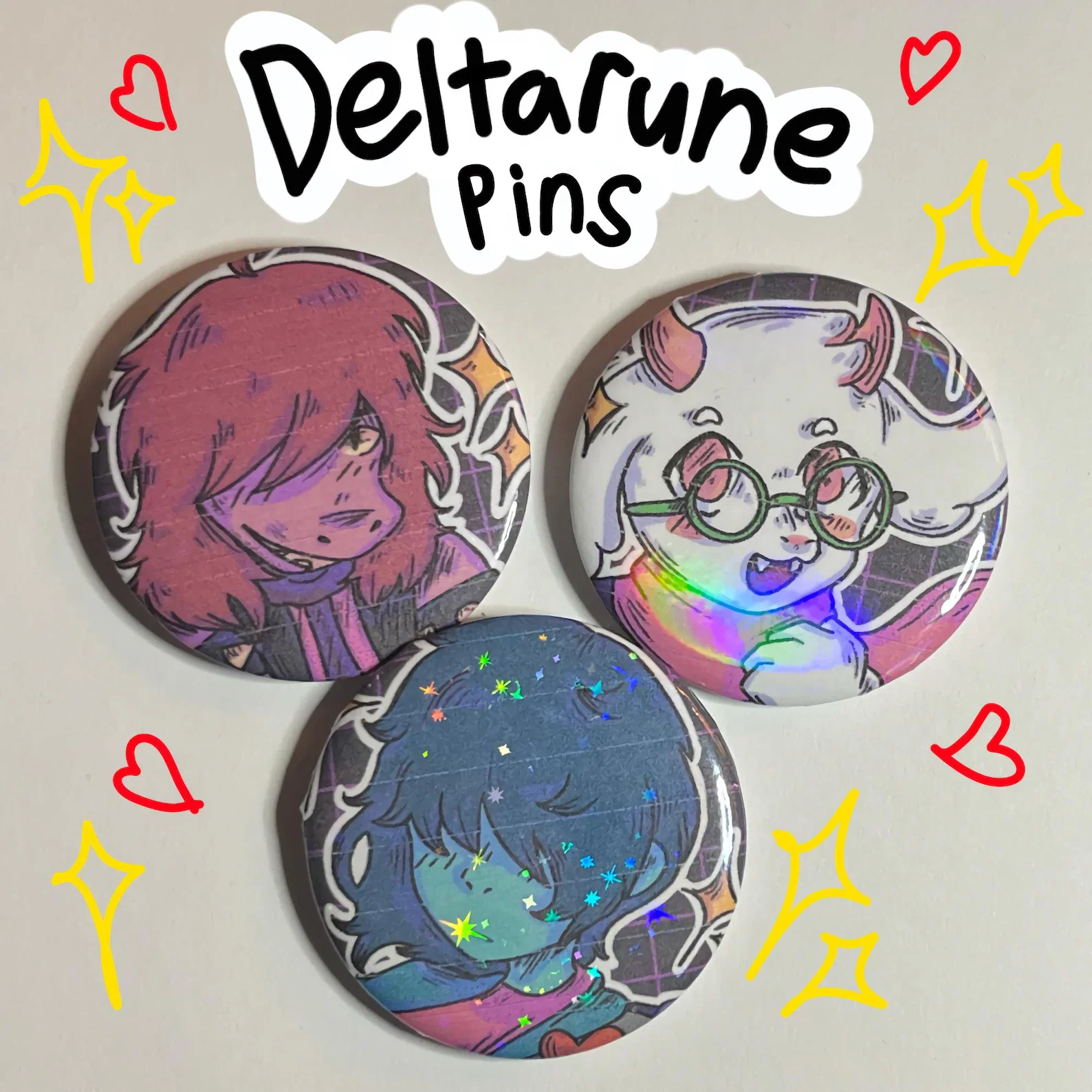 Deltarune Cartoon Character Button Pins Lapel Kris Ralsei Susie Anime Game Merch Backpack Decor Gamer Fan Collectible Gift