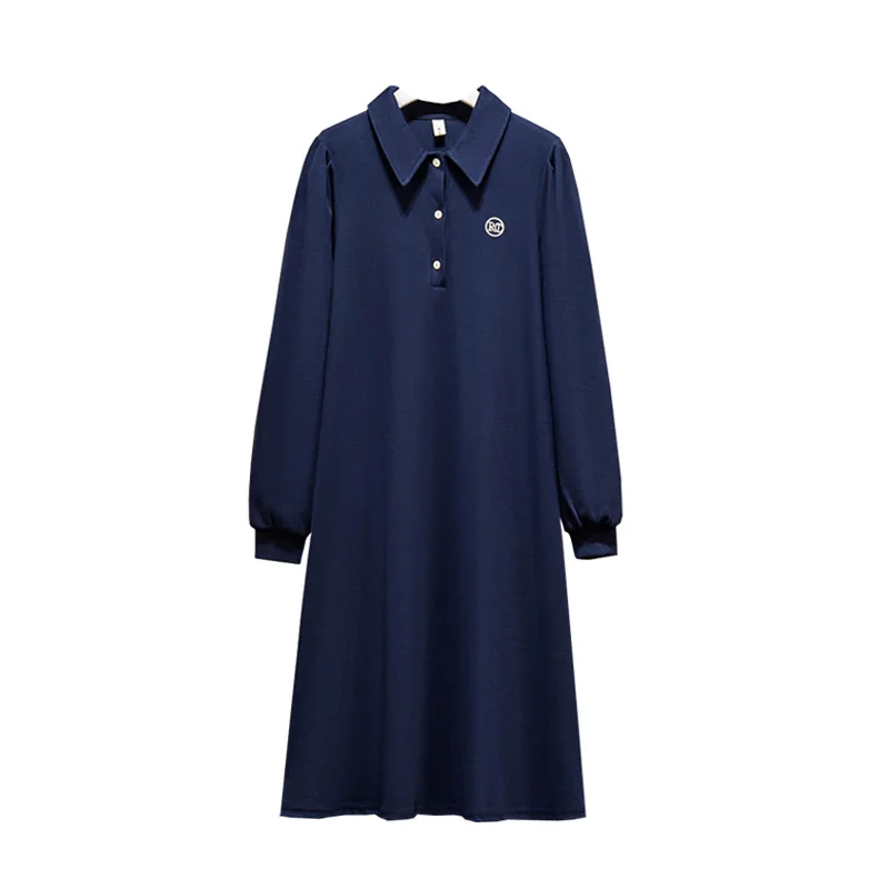 Women Spring Long Sleeve Dress Cotton Solid Soft T Shirt Dresses Casual Plus Size Loose Straight Streetwear Slim Party Robe 2022