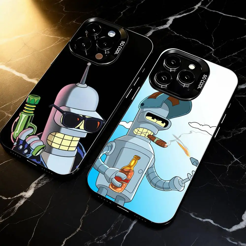 

B-Benders Funny Phone Case For iPhone 17,16,15,14,13,12,11 Plus,Pro Max,XS,Colorful Silver Black Cover