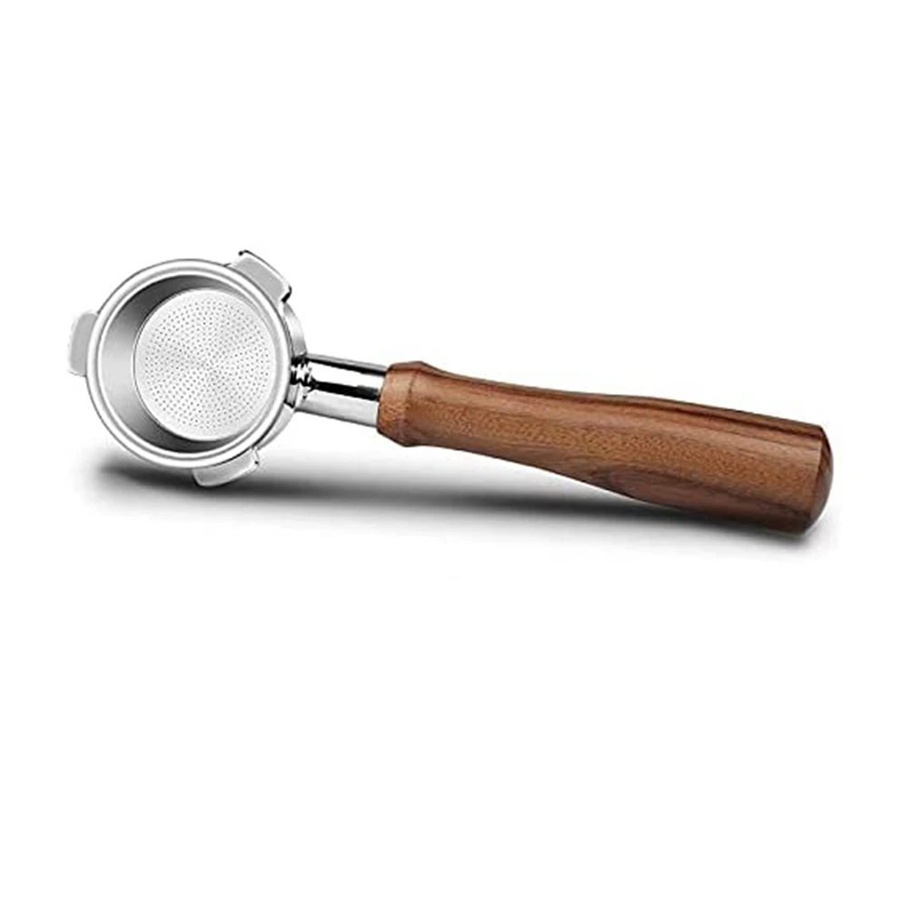 

Bottomless Portafilter 51mm for Delonghi EC680/EC685 Coffee Machine Filter 51mm Three Ear Wooden Handle