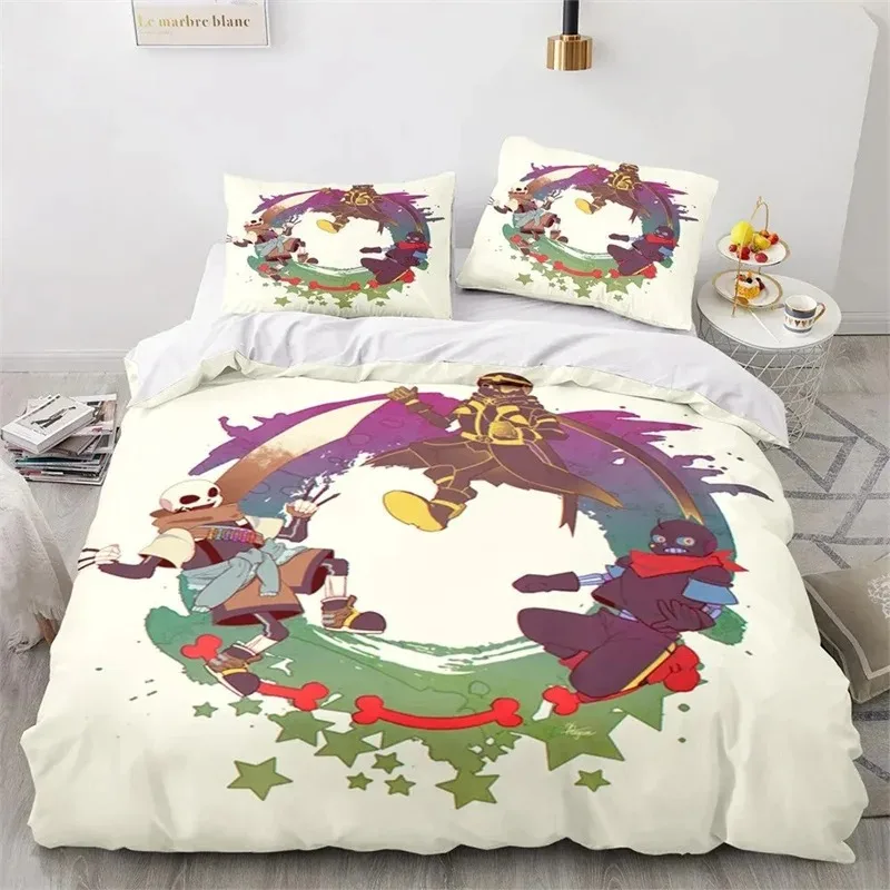 Game Undertale Frisk Sans Bedding Set Boys Girls Twin  Queen Size Duvet Cover Pillowcase Bed Kids Adult Home Textileextile